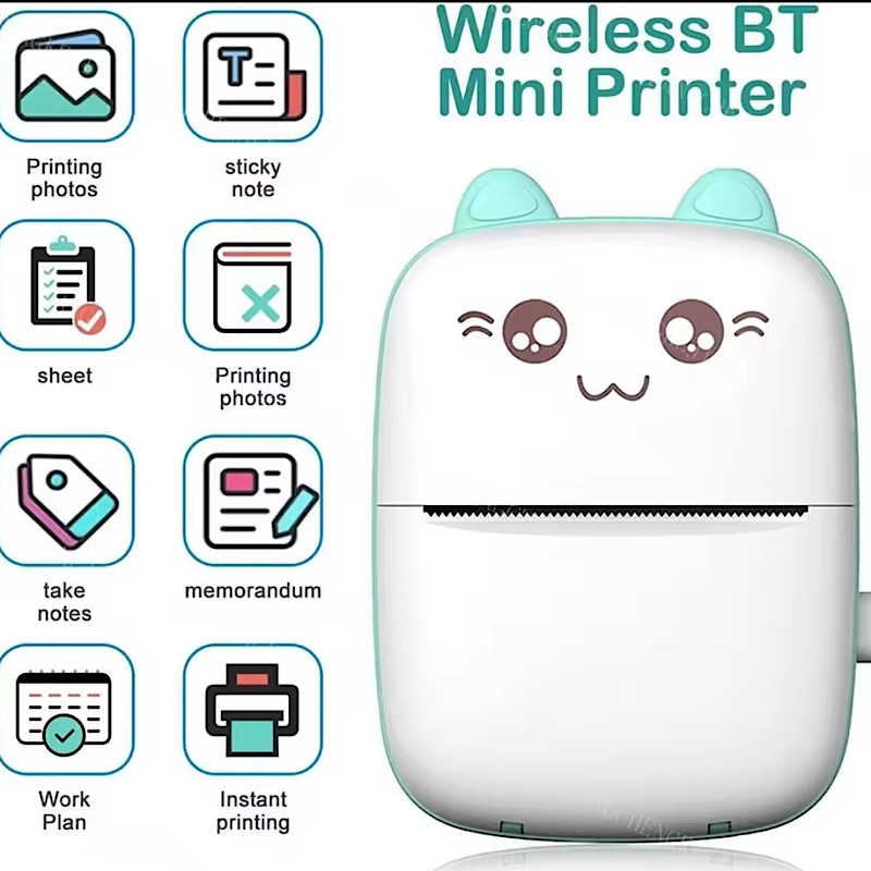 مینی پرینتر همراه بدون نیاز به جوهر مدل Rabbit